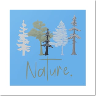 NORDIC NATURE BEAUTIFUL WINTER TREES Posters and Art